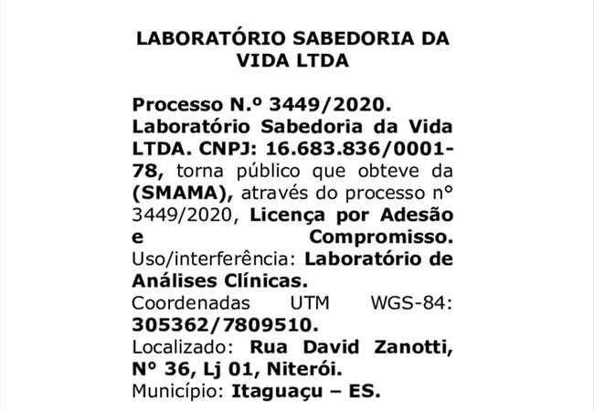 LABORATÓRIO SABEDORIA DA VIDA LTDA